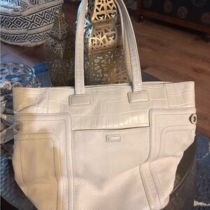 Hammitt White Otis Leather Tote